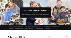 Desktop Screenshot of biblicalgenderroles.com